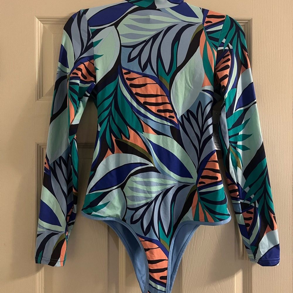 Hurley OAO LS Retro Surf Suit- Verona Blue- NWT